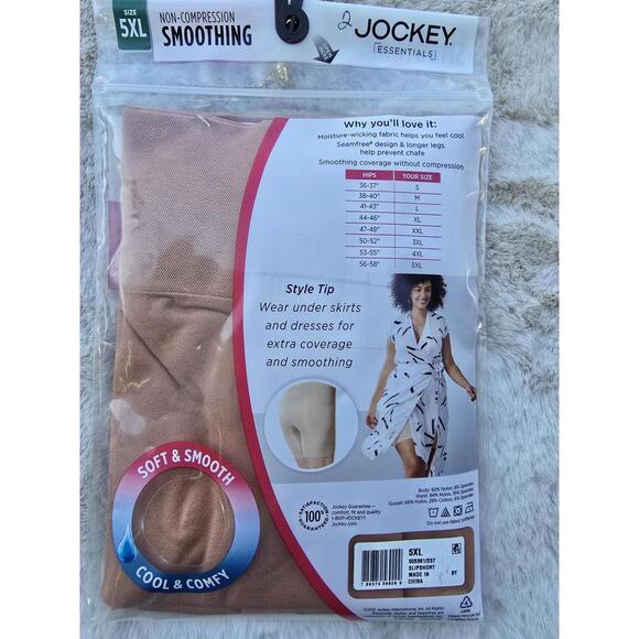 Jockey Essentials Seamfree No-Chafe Slipshort - Size 5XL - Picture 2 of 2